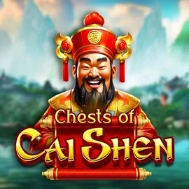 Chests of Cai Shen online game logo by Pragmatic Play on sspinstein.com